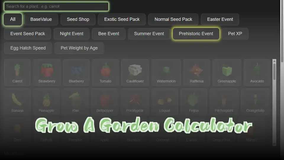 Grow A Garden Calculator