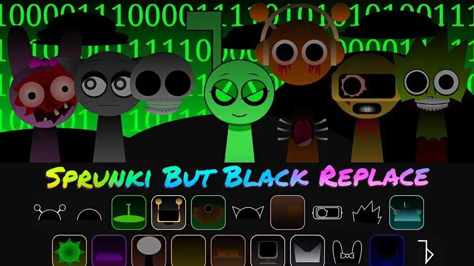 Sprunki But Black Replace with Sakta